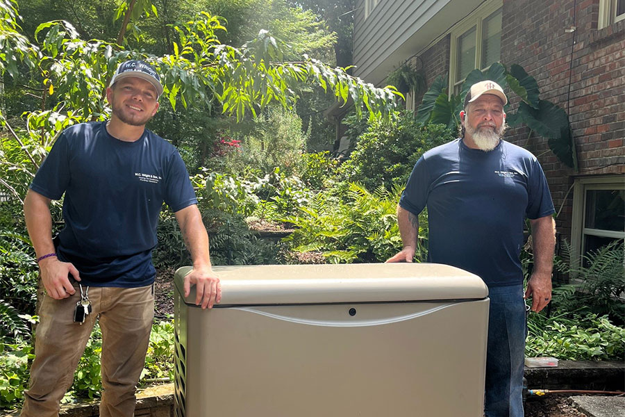 W.C. Wright and Son Generator install